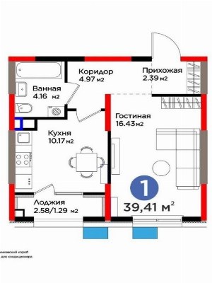2-комнатная квартира в ЖК BI Sado Comfort