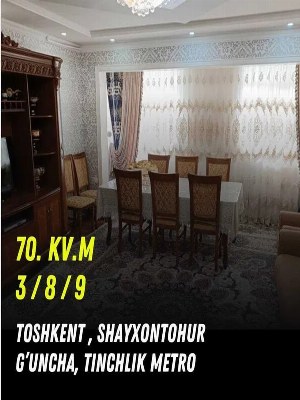3-комнатная квартира в Алмазарском районе, Тинчлик