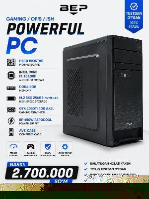 Игровой компьютер Intel Core i3 10100F GTX 1050TI