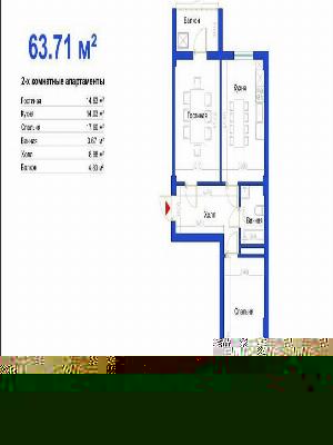 Квартира в новостройке на 12 этаже