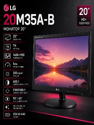 Монитор LG 20M35A-B