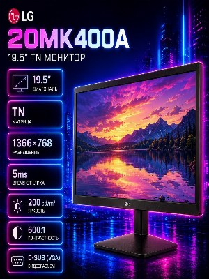 Монитор LG 20MK400A 19.5 дюймов