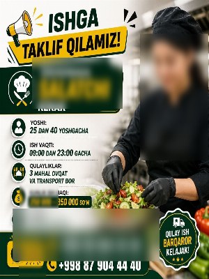 Повар в кухню