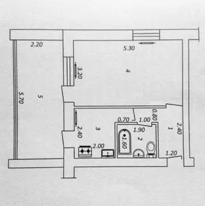 1-комнатная квартира, 45 кв.м, Буюк Ипак Йули