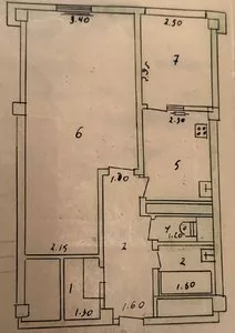 1-комнатная квартира, 50 м², Каратош