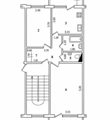 2-комн. квартира, 56 м², Мирабадский