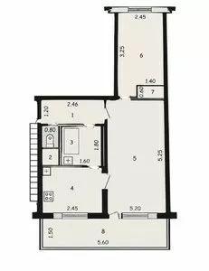 2-комнатная квартира, 53 кв.м, Мирзо-Улугбекский район, ТТЗ-1