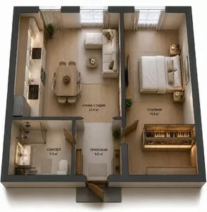 2-комнатная квартира в ЖК Darkhan Residence