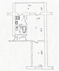 2-комнатная квартира в Мирзо-Улугбекском районе