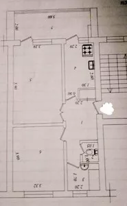 2-комнатная квартира в центре, 61 м², 3 этаж