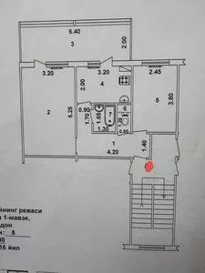 2-комнатная квартира в Яшнабадском районе, Тузель-1