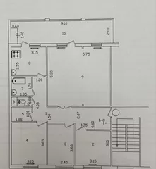 3-комн. квартира, 108 м², Юнусабадский