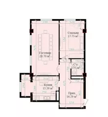 3-комн. квартира, 82 м², Яккасарайский
