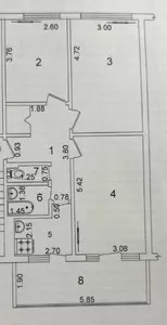 3-комнатная квартира, 70 кв.м, Ц-5, метро Минор