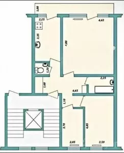 3-комнатная квартира, 72 м², Юнусабадский район, ул. Осие