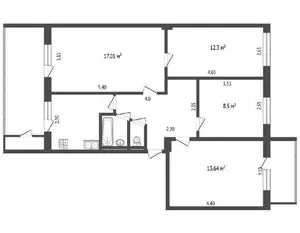 3-комнатная квартира на Ц-4