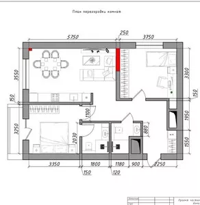 3-комнатная квартира в ЖК Parkent Avenue, 70 кв.м