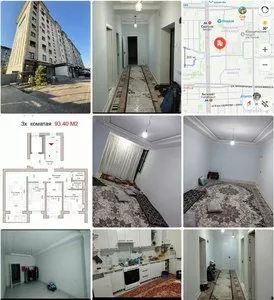 3-комнатная квартира в новостройке, Сергели 7-й квартал