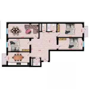 4-комнатная квартира в ЖК Art House, 120 м2