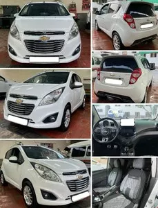 Chevrolet Spark 2012, белый, газ/бензин