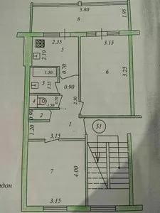 Двухкомнатная квартира в Юнусабадском районе