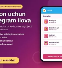 Go'zallik salonlari uchun Telegram Mini App va bot