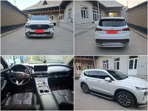 Hyundai Santa Fe 2021, полный комплект, белый, 3.5 л, 7 мест, пробег 55 000 км