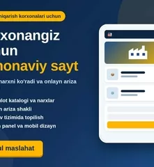Ishlab chiqarish korxonalari uchun onlayn arizali korporativ sayt