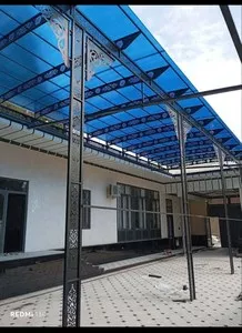 Изготовление и установка металлических ворот, навесов и козырьков