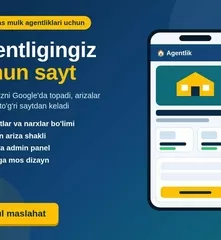 Ko'chmas mulk agentliklari uchun obyektlar katalogli veb sayt