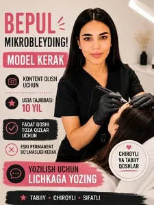 Модель на микроблейдинг бровей