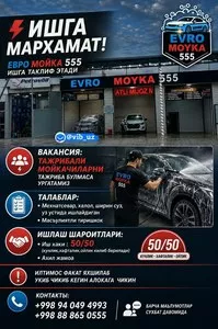 Мойщик автомобилей в Евро мойка 555