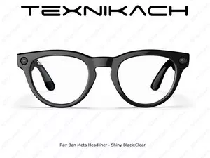 Новый • Ray Ban Meta Headliner - Shiny Black Clear • Доставка