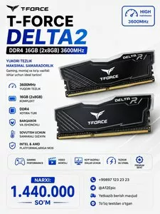 Оперативная память T-FORCE DELTA2 DDR4 16GB 3600MHz