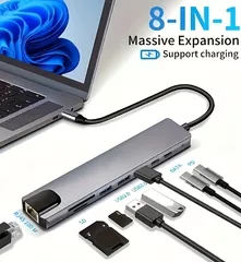 ОПТОВАЯ ЦЕНА Type c HUB 8in1, Для MacBook и ноутбуков
