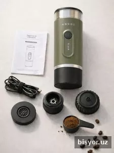 Портативная кофемашина ANDOZ — Espresso везде, USB, для путешествий (zelyonyj khaki)