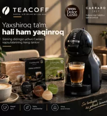 Qahva mashinasi — BEPUL. Qahvani esa o‘zingiz tanlaysiz!