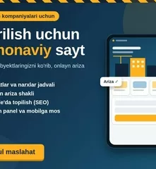 Qurilish kompaniyalari uchun narxlar va obyektlar ko'rsatadigan sayt