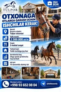 Рабочий по уходу за лошадьми в конюшню