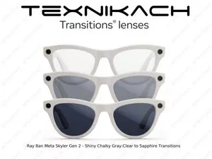 Ray Ban Meta Skyler Gen 2 - Shiny Chalky Gray/Clear to Sapphire!!!