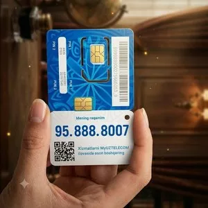 Сим-карта Uzmobile с номером 95 8888 007