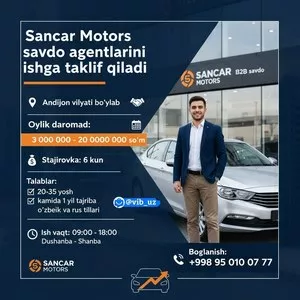 Торговые агенты в Sancar Motors