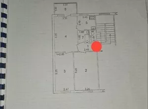 Трехкомнатная квартира, 64 м², Буз Базар
