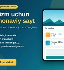 Turizm agentliklari uchun turlar va onlayn arizali veb sayt