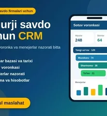 Ulgurji savdo firmalari uchun mijoz bazasi va menejer nazoratli CRM