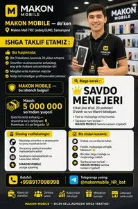 Вакансия: Савдо менежери в Makon Mobile