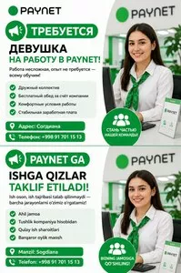 Вакансия в PAYNET (Согдиана)