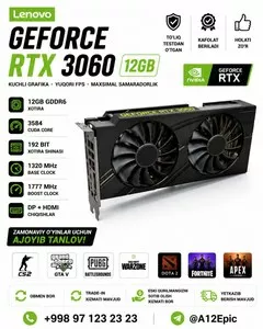 Видеокарта Lenovo GeForce RTX 3060 12GB