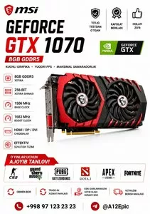 Видеокарта MSI GeForce GTX 1070 8GB Gaming