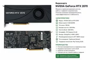 Видеокарта ZOTAC NVIDIA GEFORCE RTX2070 8Gb